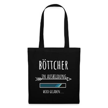 Böttcher Ausbildung Beruf Geschenk - Stoffbeutel - Schwarz - Vorne