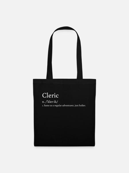 Cleric Definition: Holy - Tote Bag - black