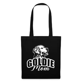 "Goldie Mom" mit Hundekopf - Stoffbeutel - Schwarz - Vorne