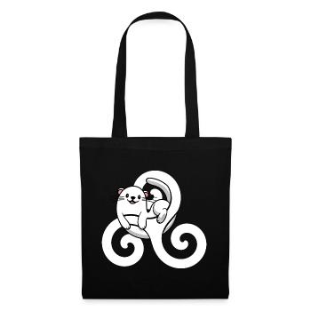 Brittany Breton Hermine – Breizh Symbol Triskel - Tote Bag - black - Front