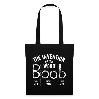 The invention of the word boob - Fun Gift - Tote Bag - black - Front