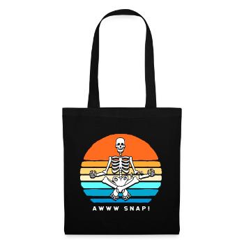 Arm Fracture Halloween Skeleton Bone Bone Fracture - Tote Bag - black - Front