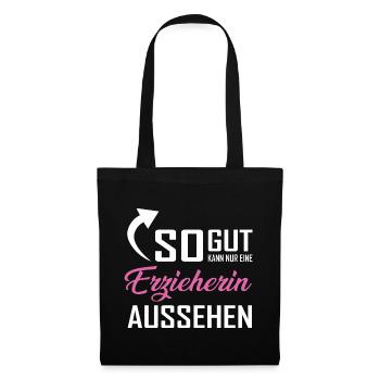 Seule une enseignante de maternelle peut avoir l’air aussi belle - Sac en tissu - noir - Devant