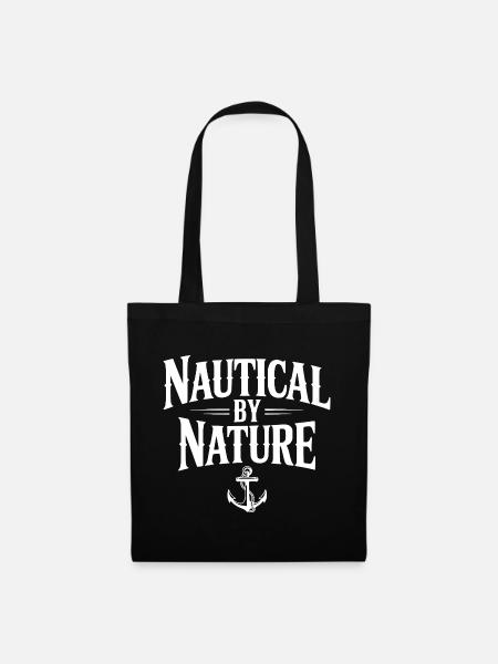Von Natur aus nautisch - Stoffbeutel - Schwarz