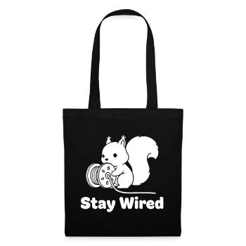 Stay Wired Squirrel - Tote Bag - black - Front