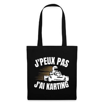 J’Peux Pas J’ai Karting Pilote - Sac en tissu - noir - Devant