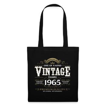 60e anniversaire Millésime décembre 1965 - Sac en tissu - noir - Devant