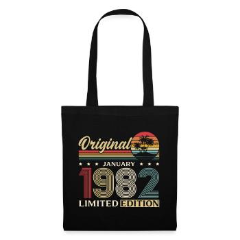 44e anniversaire Original janvier 1982 - Sac en tissu - noir - Devant