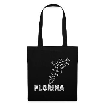 Anglerin Florina - Stoffbeutel - Schwarz - Vorne