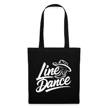 Line Dance – Country Western Tanz - Stoffbeutel - Schwarz - Vorne