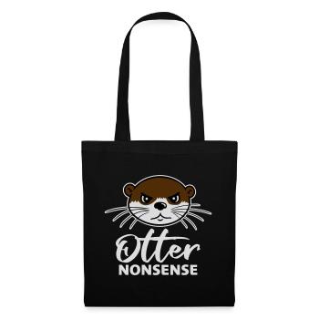 Otter Nonsense Lustig Wortspiel Otter Liebe Spruch - Stoffbeutel - Schwarz - Vorne