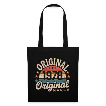 Anniversaire Mars 1978 Édition Limitée Retro March - Sac en tissu - noir - Devant