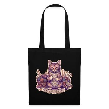 Tricote au crochet pour chats chats - Sac en tissu - noir - Devant