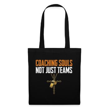 Coaching Souls Not Just Teams Gesegneter Papa - Stoffbeutel - Schwarz - Vorne