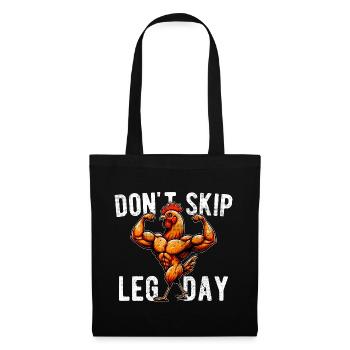 Don't Skip Leg Day Bodybuilding GYM Palestra Funny - Tote Bag - black - Front