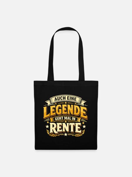 Legende geht in Rente - Stoffbeutel - Schwarz