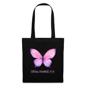 Butterfly Watercolor - Tote Bag - black - Front