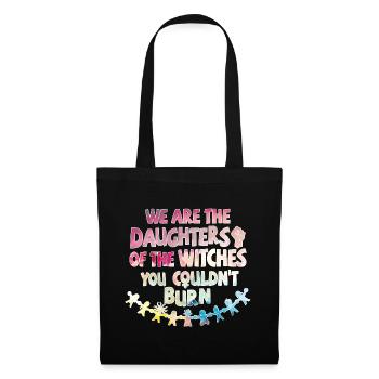 Nous sommes les filles des sorcières que tu n’as pas pu brûler - Sac en tissu - noir - Devant