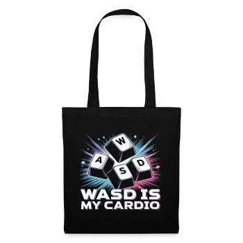 Funny Gaming Keyboard WASD My Cardio Gamer - Tote Bag - black - Front