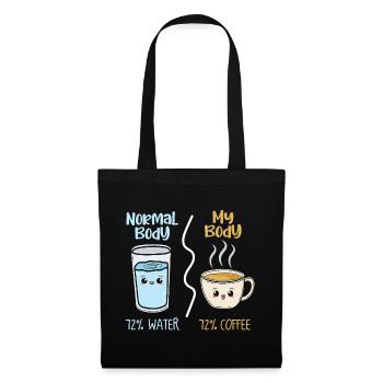 Coffee vs water 72% - Tote Bag - black - Front