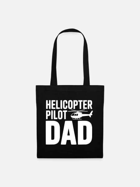 Hubschrauberpilot-Vater - Stoffbeutel - Schwarz