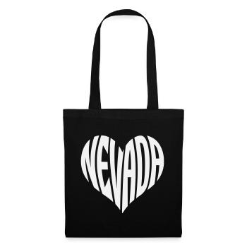 Nevada Heart Typography - Tote Bag - black - Front