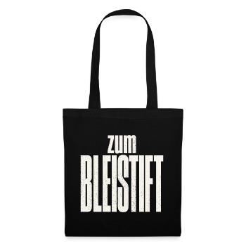 Zum Bleistift - Stoffbeutel - Schwarz - Vorne