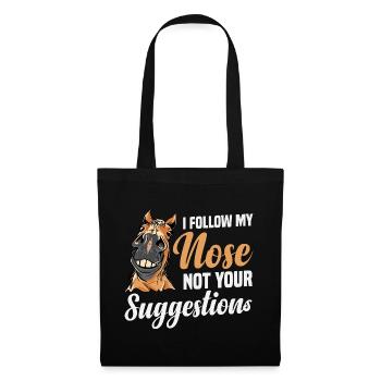 Percheron Outfit I follow my Nose Horse Riding - Tote Bag - black - Front
