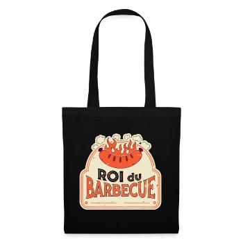 Roi du Barbecue Vintage - Sac en tissu - noir - Devant
