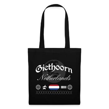 Giethoorn Niederlande Streetwear Reise Souvenir - Stoffbeutel - Schwarz - Vorne