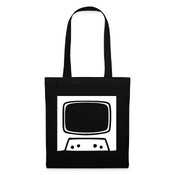 Cadeau de la télévision vintage rétro des années 80 et 90 - Sac en tissu - noir - Devant