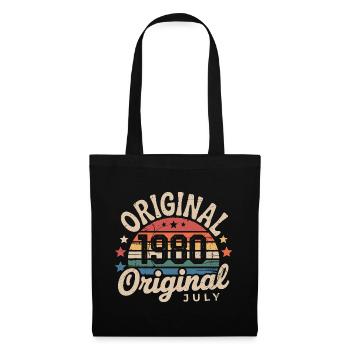 Original Juillet 1980 Anniversaire Vintage Retro - Sac en tissu - noir - Devant
