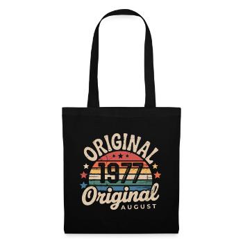 Original Août 1977 Vintage Anniversaire 1977 - Sac en tissu - noir - Devant