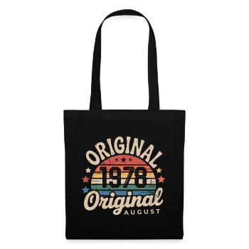 Original Août 1978 Vintage Anniversaire 1978 - Sac en tissu - noir - Devant
