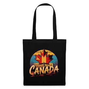 Canada Retro Maple Sunset - Tote Bag - black - Front