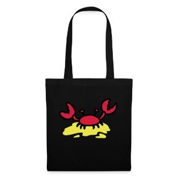 Cancer - plage - Sac en tissu - noir - Devant