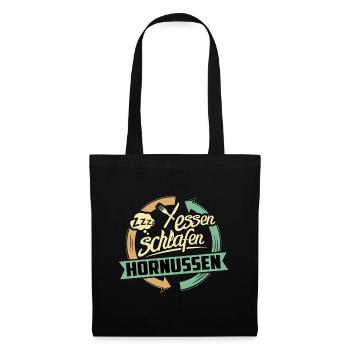 Sport Design Hornussen RAHMENLOS Geschenk Hobby - Stoffbeutel - Schwarz - Vorne