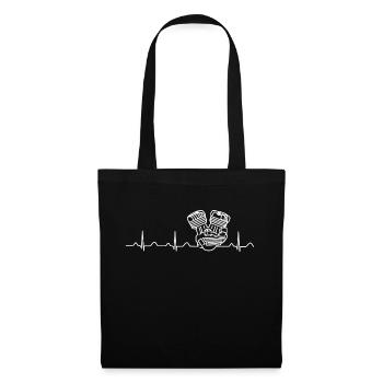 Flathead Heartbeat white - Tote Bag - black - Front