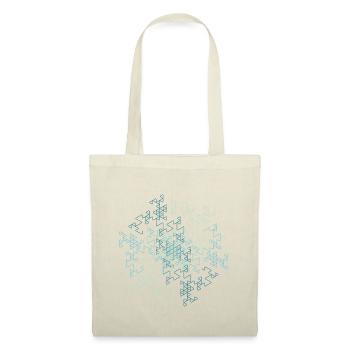 Points-R7-3 bords bleus - Sac en tissu - nature - Devant