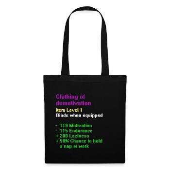 Clothing of demotivation - Stoffbeutel - Schwarz - Vorne