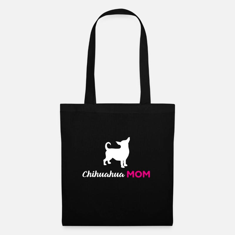 Chihuahua Chihuahuas Mama Mutter Geschenk Hund Mom - Stoffbeutel - Schwarz