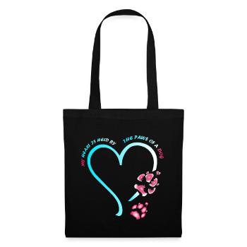 My heart is held by the paws of a dog - Tote Bag - black - Front