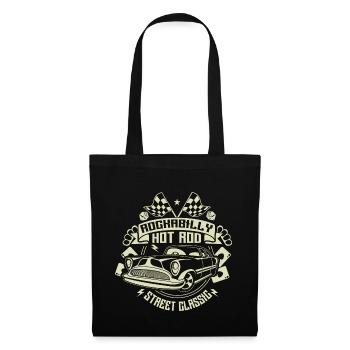 Rockabilly Hotrod. Retro Vintage Fifties Sixties - Stoffbeutel - Schwarz - Vorne