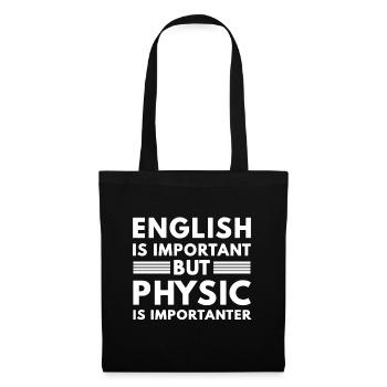 English is important - Tote Bag - black - Front