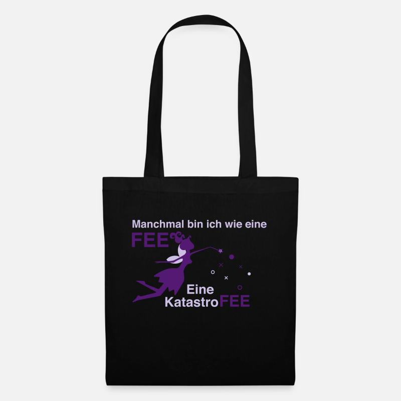 sarkasmus Fee design geschenkidee cooles spruch - Stoffbeutel - Schwarz