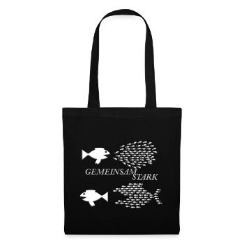 Strong Together - Teamwork - School of Fish Nature - Tote Bag - black - Front