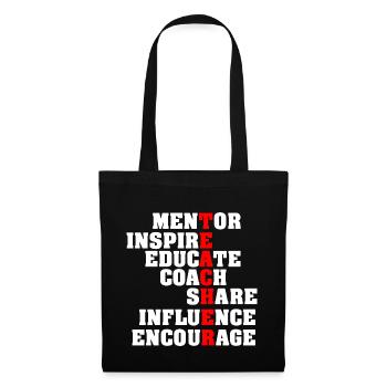 Professeur professeur enseignant professeur drôle - Sac en tissu - noir - Devant