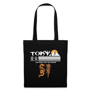 Tokio Orange - Stoffbeutel - Schwarz - Vorne