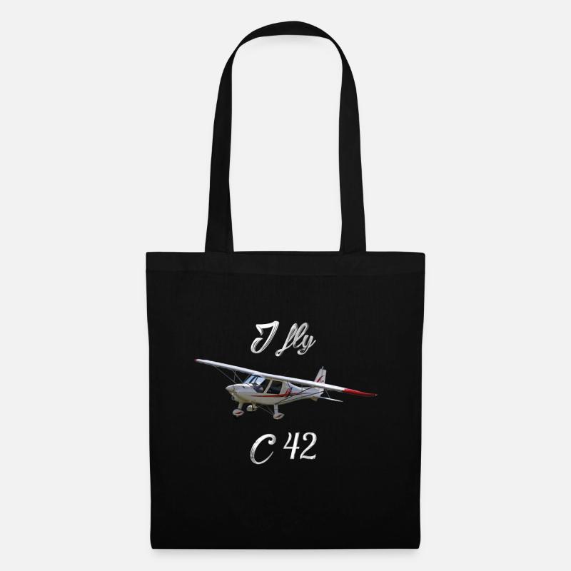 I fly c42 Ultraleichtflugzeug Flieger Pilot - Stoffbeutel - Schwarz