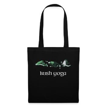 St. Patrick's Day, Irish Yoga - Stoffbeutel - Schwarz - Vorne